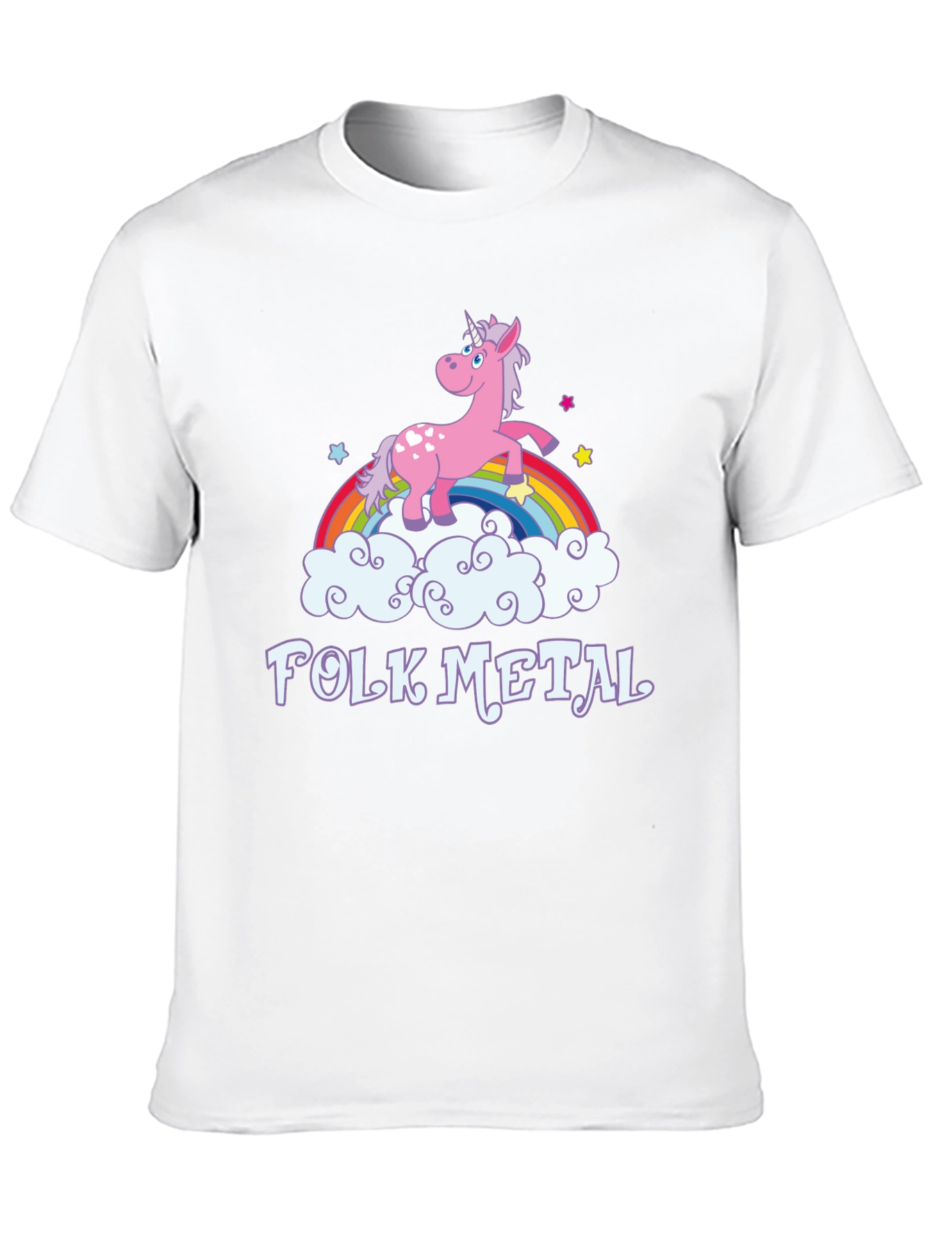 Folk Metal Unicorn Rainbow T-Shirt