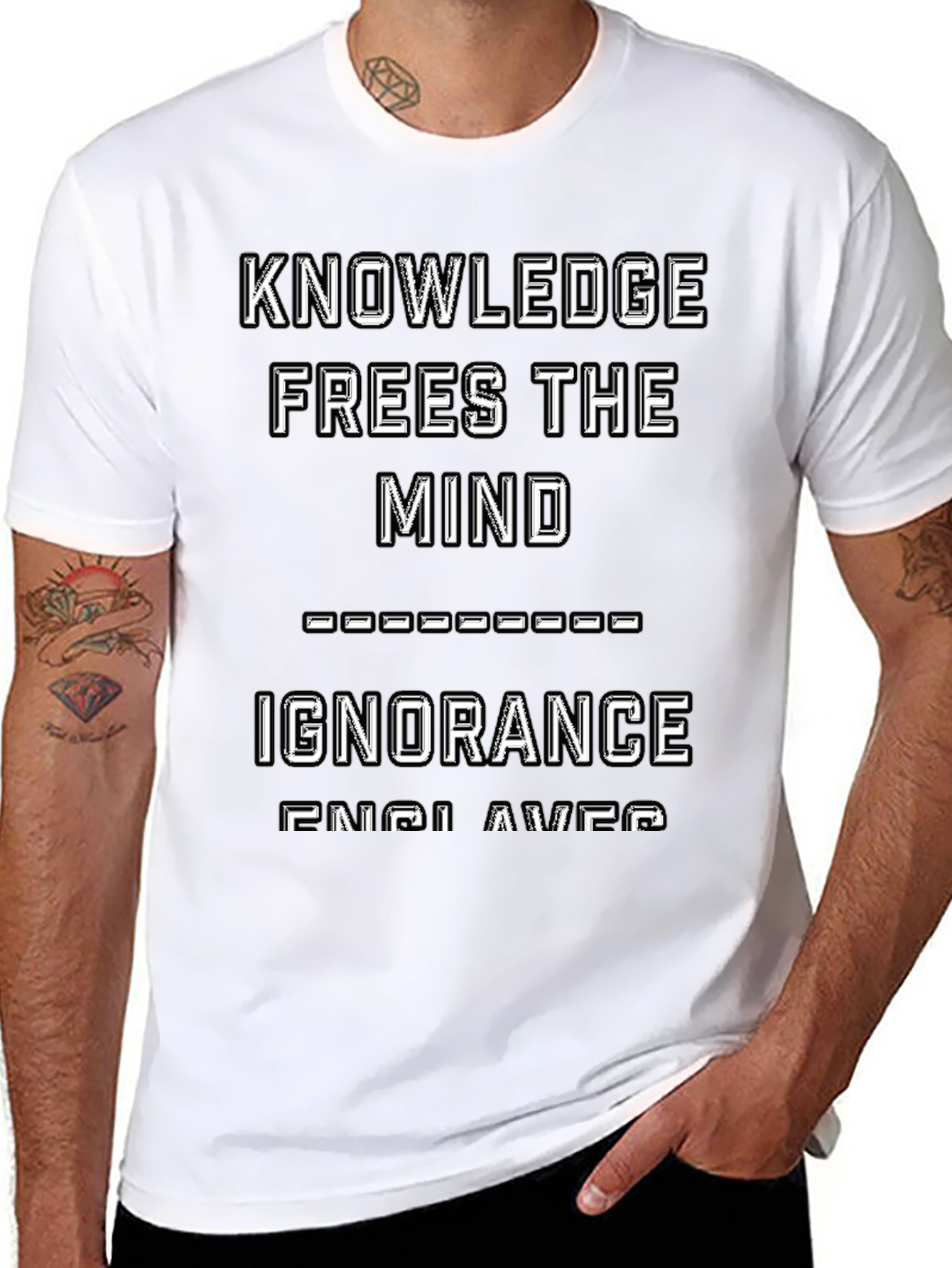 Knowledge Frees Mind T-Shirt - Inspirational Graphic Tee