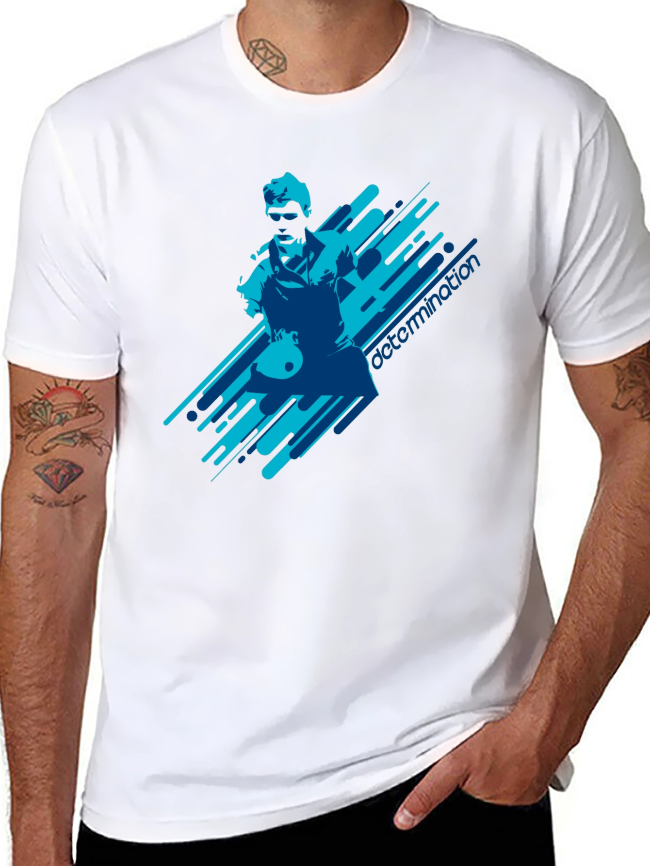 Determination Graphic Print Black T-Shirt