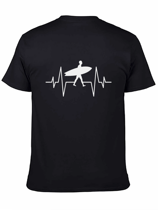 Surfer Heartbeat Graphic T-Shirt