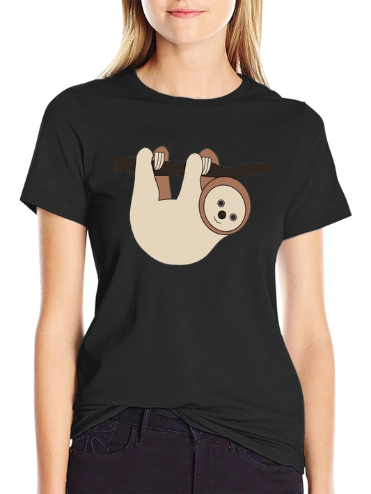 Sloth Hangin Around Black T-Shirt