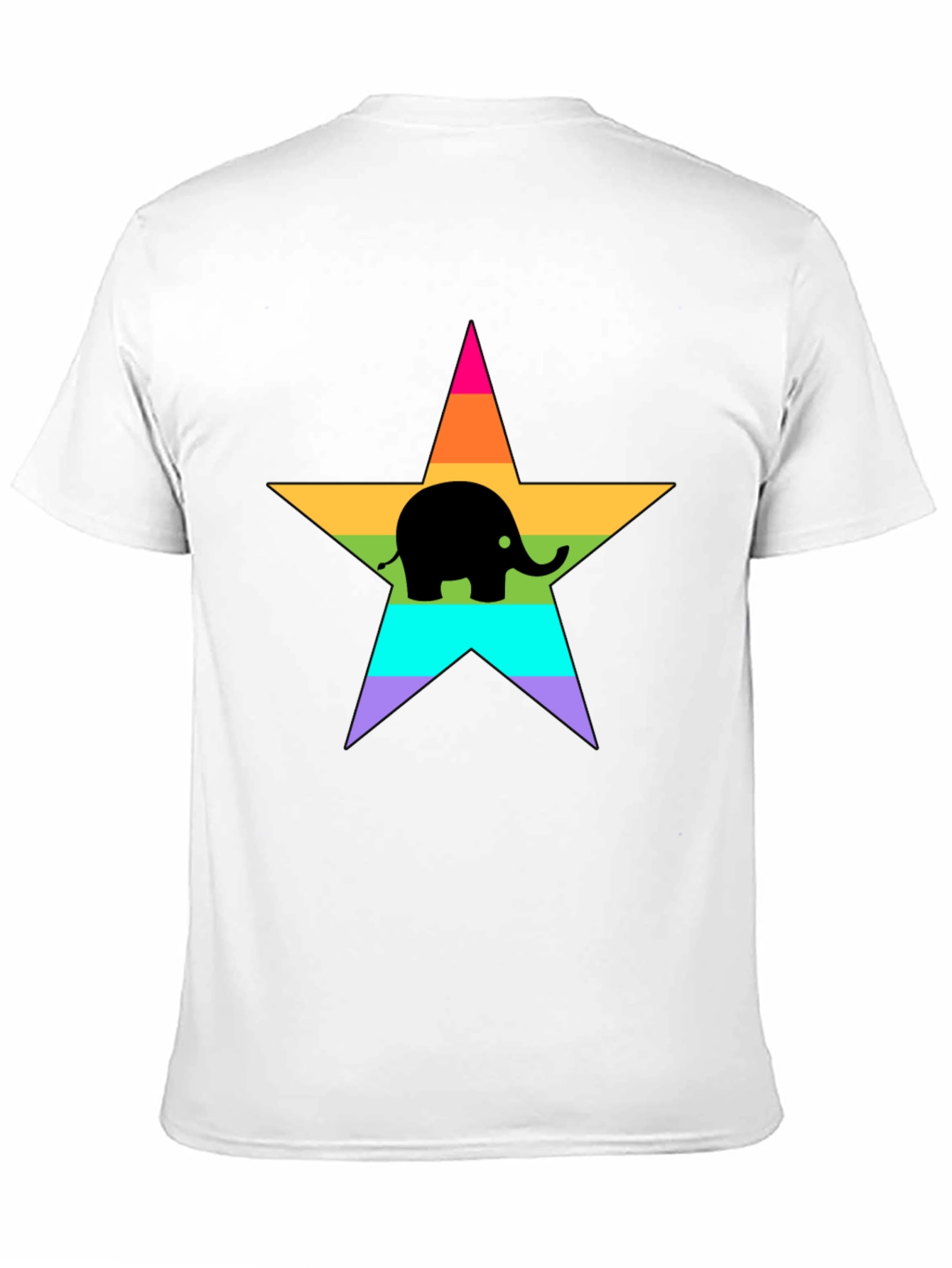 Rainbow Star Elephant Graphic Tee