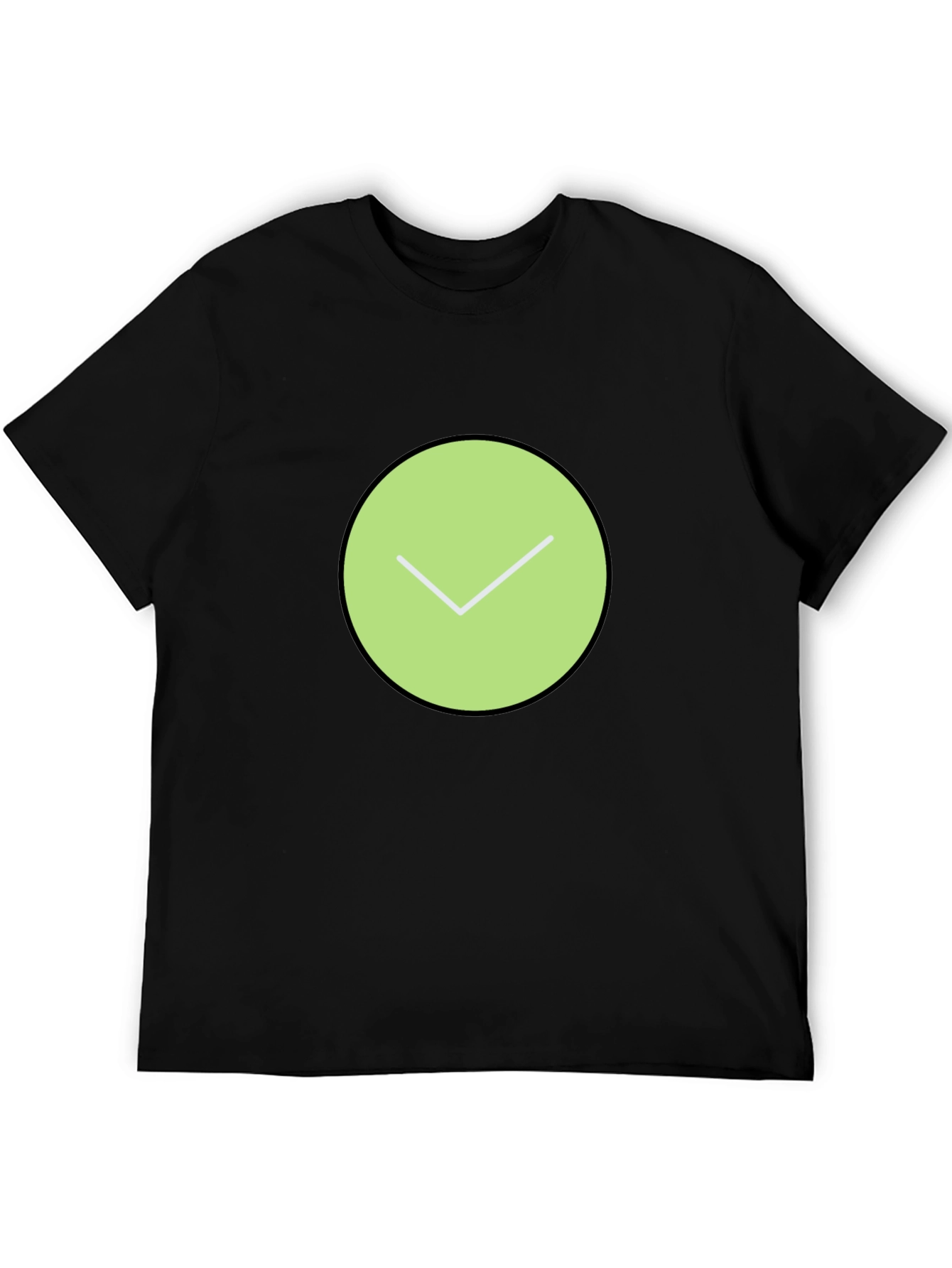 Modern Graphic Tee - Green Circle Check Mark