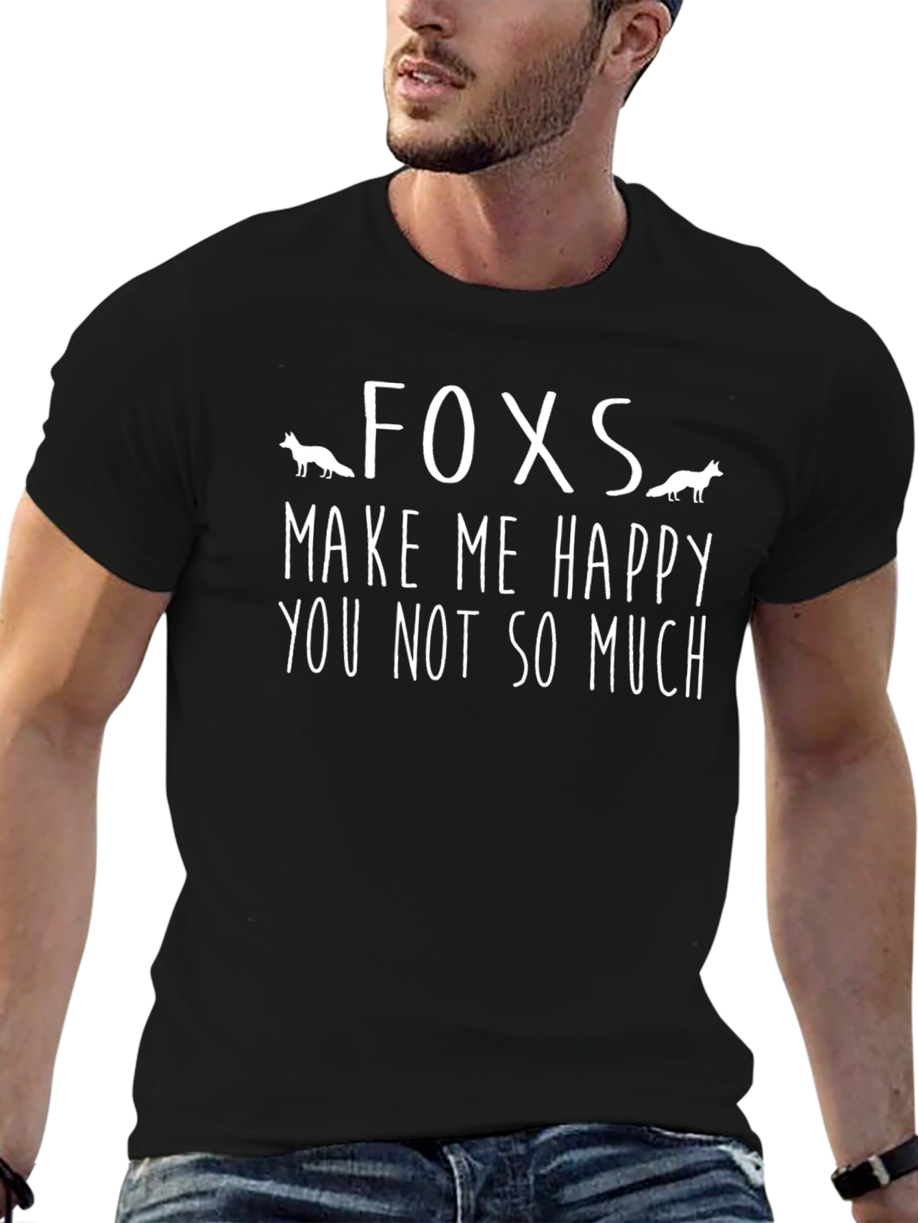 Foxes Make Me Happy Graphic T-Shirt
