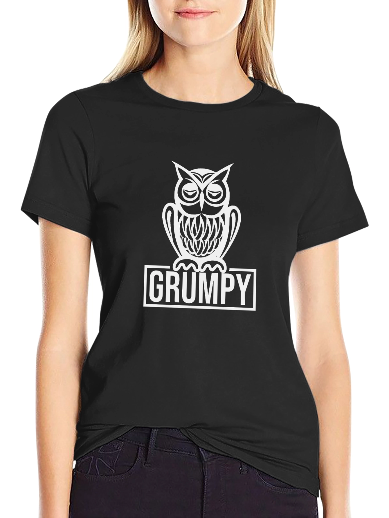 Grumpy Owl T-Shirt - Funny Graphic Tee