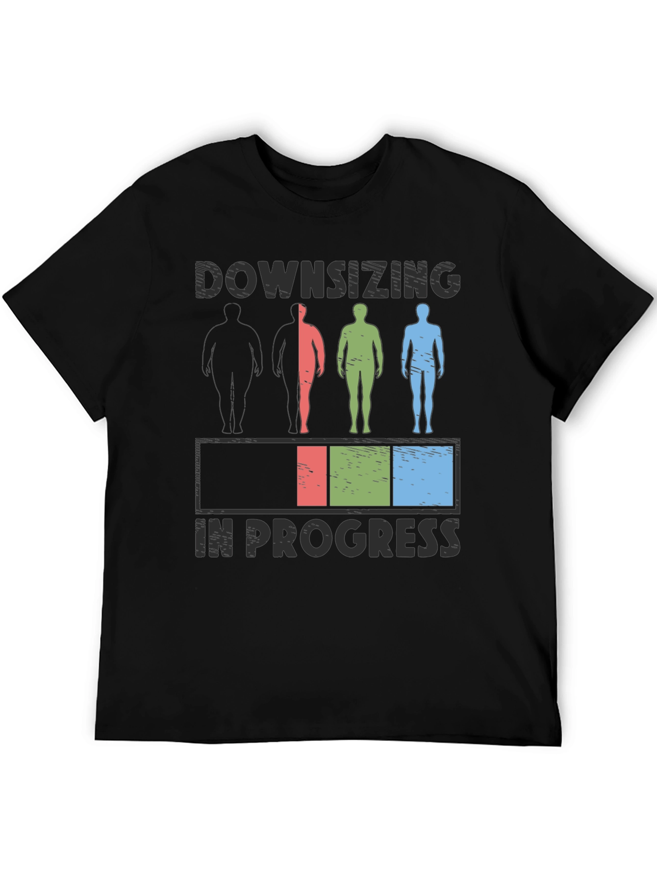 Downsizing In Progress T-Shirt - Weight Loss Humor