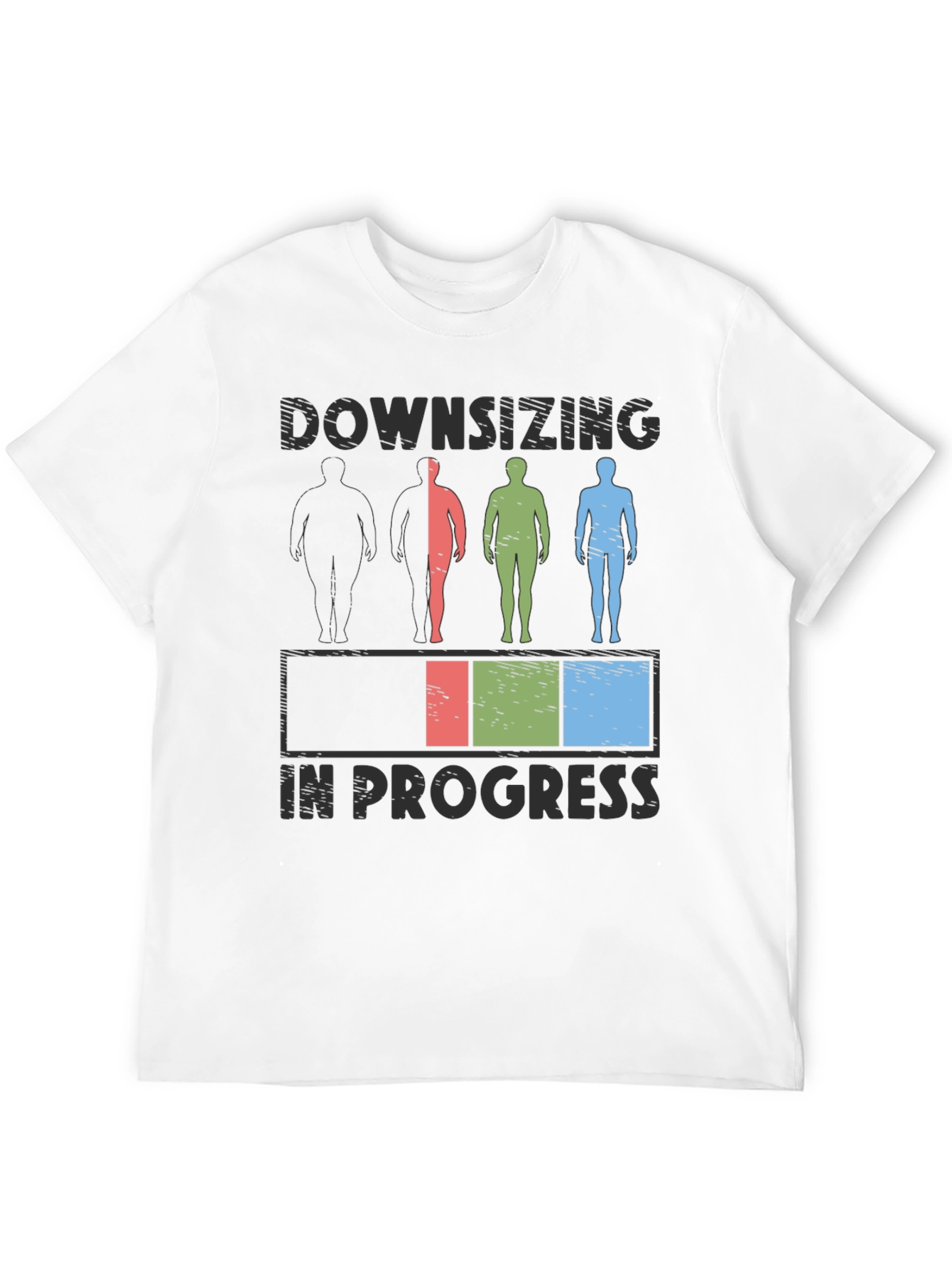 Downsizing In Progress T-Shirt - Weight Loss Humor