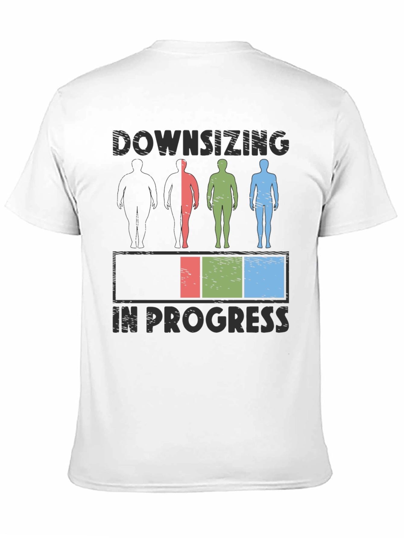 Downsizing In Progress T-Shirt - Weight Loss Humor