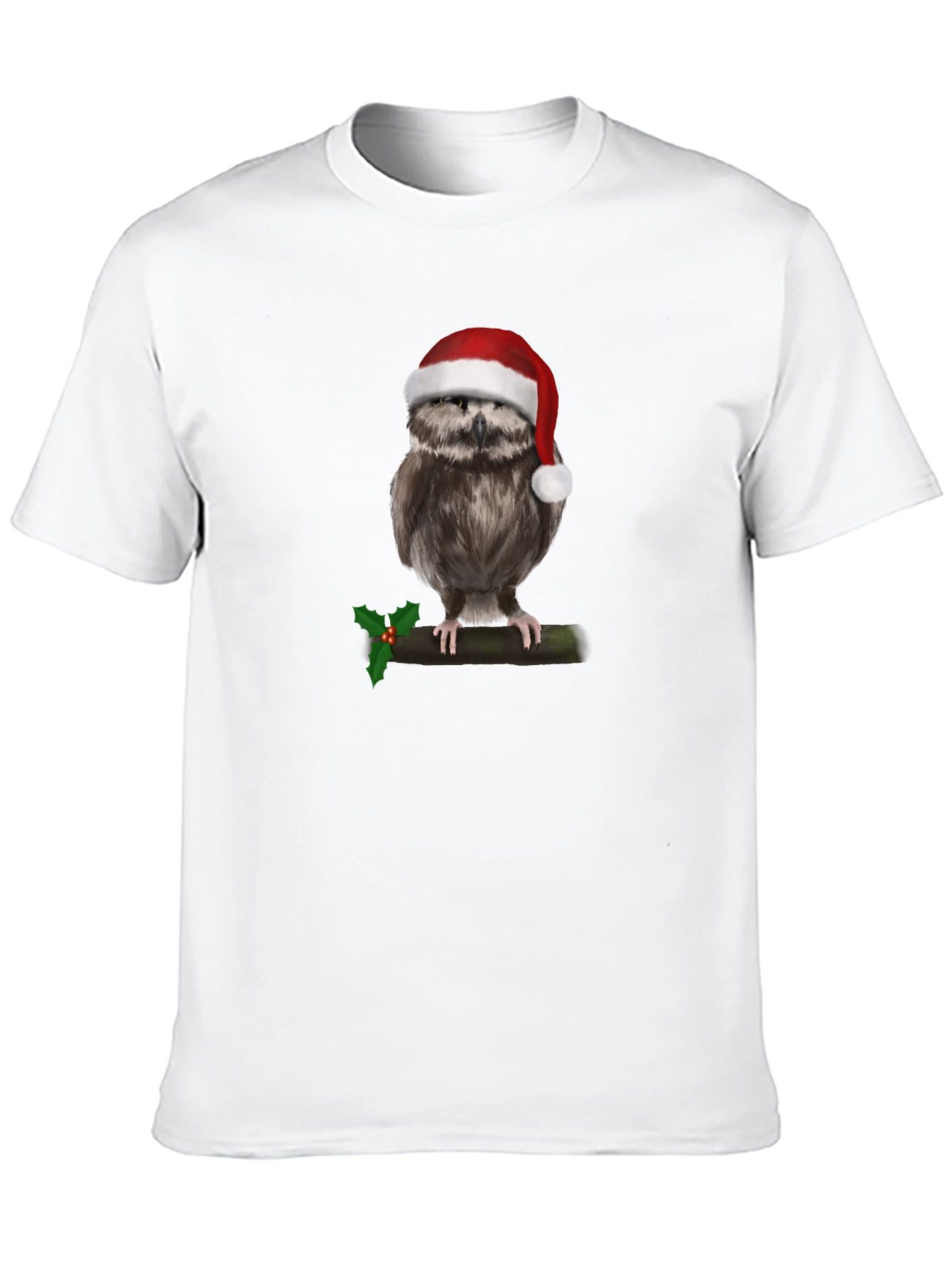 Festive Owl T-Shirt - Holiday Style