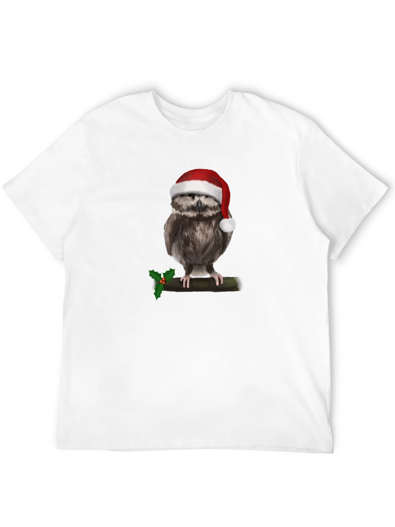 Festive Owl T-Shirt - Holiday Style