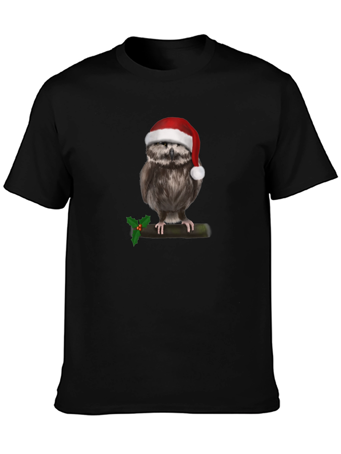 Festive Owl T-Shirt - Holiday Style