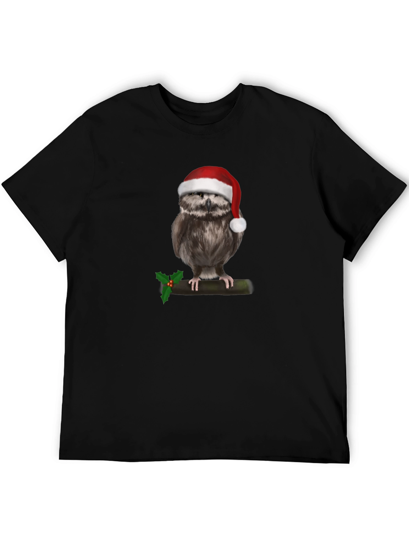 Festive Owl T-Shirt - Holiday Style