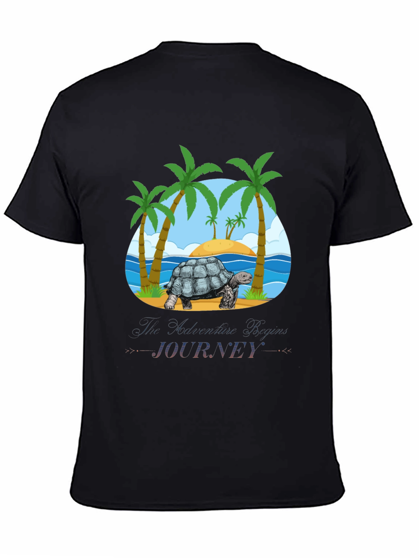 Island Turtle Journey Graphic T-Shirt
