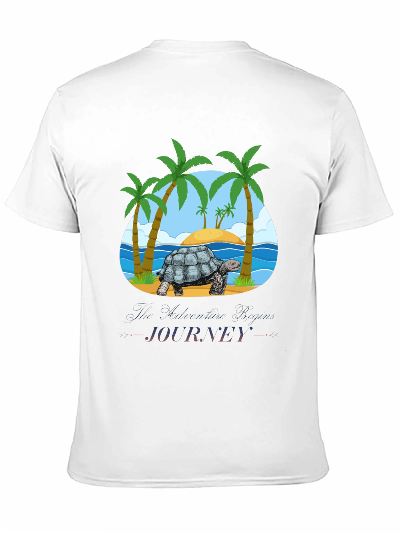 Island Turtle Journey Graphic T-Shirt