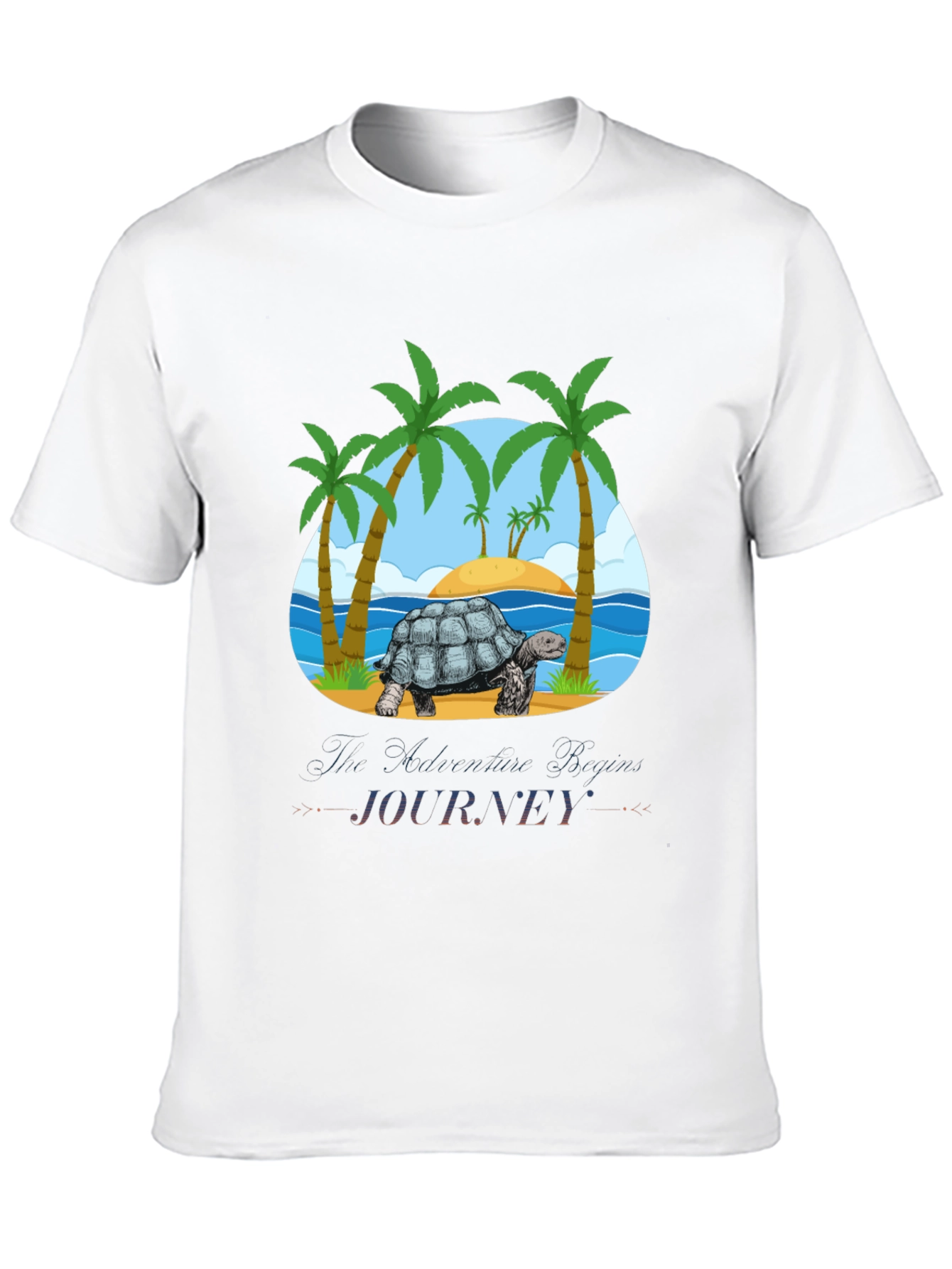 Island Turtle Journey Graphic T-Shirt