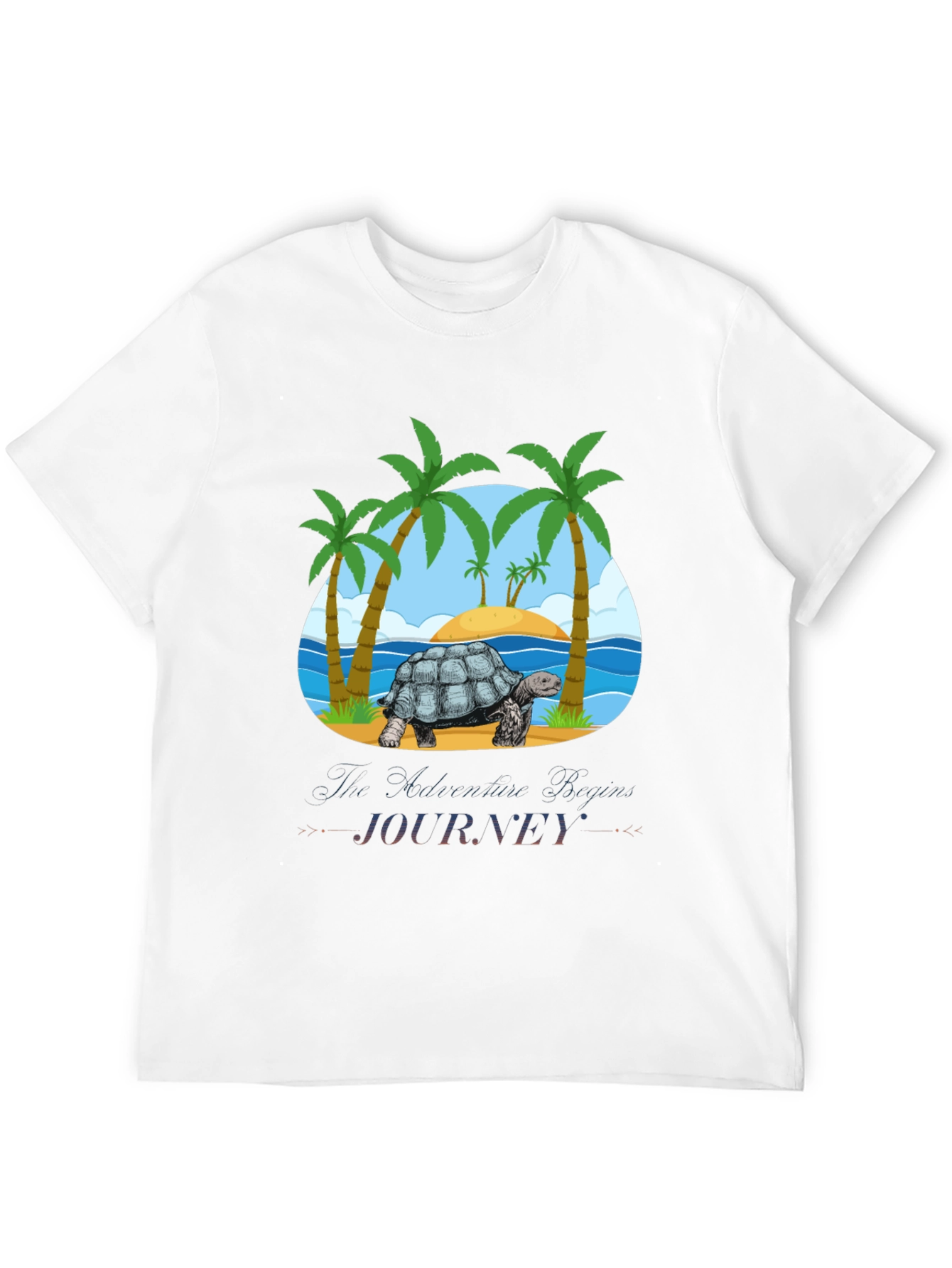 Island Turtle Journey Graphic T-Shirt