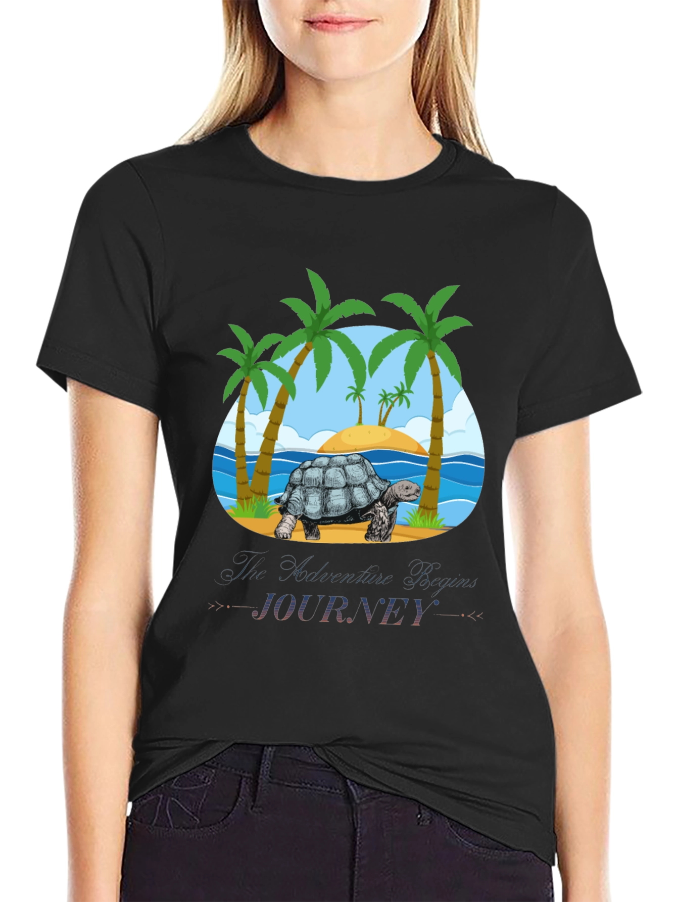 Island Turtle Journey Graphic T-Shirt