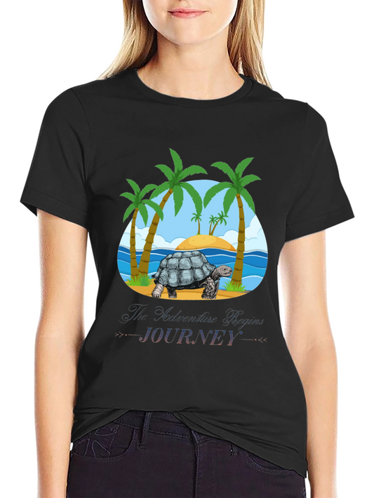 Island Turtle Journey Graphic T-Shirt