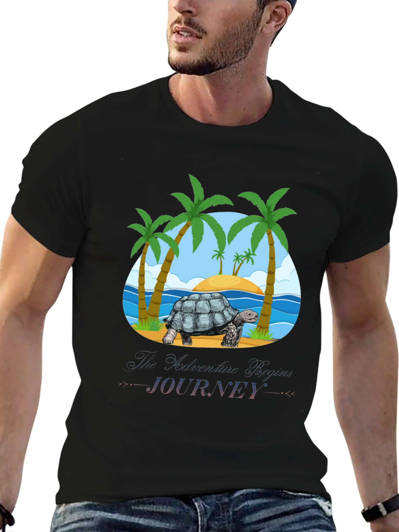 Island Turtle Journey Graphic T-Shirt