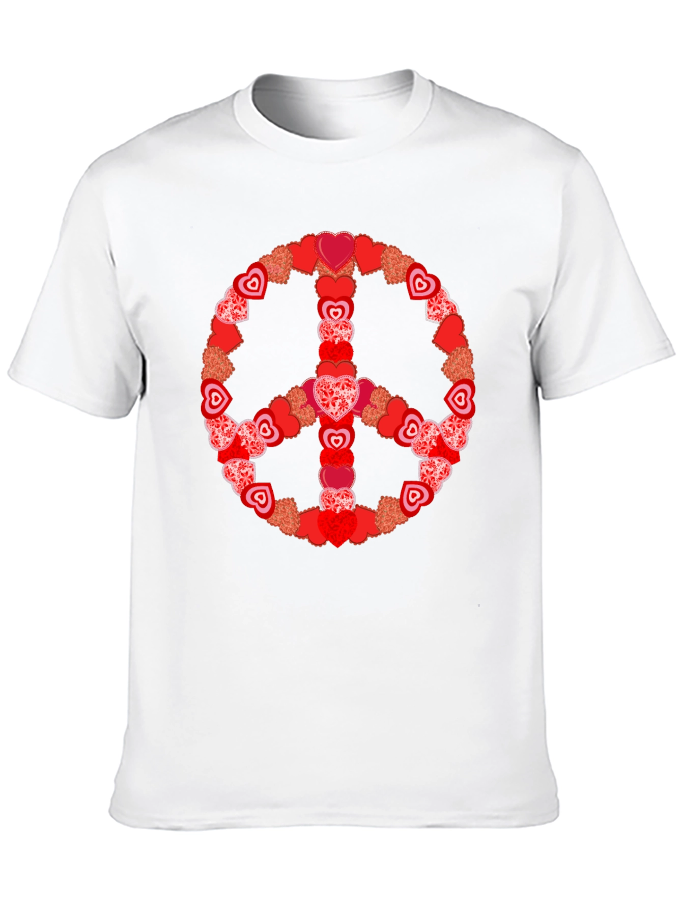 Heart Peace Sign Graphic Tee - Valentines Day Gift