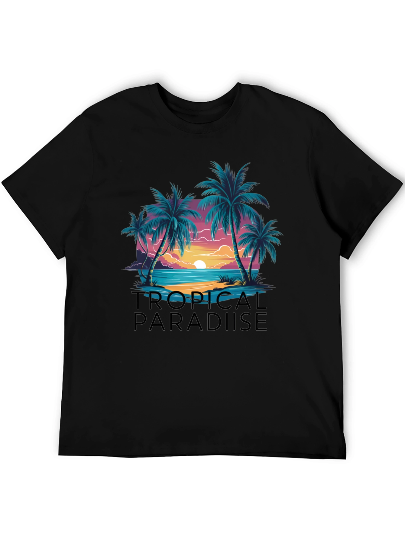 Tropical Paradise Graphic Tee - Island Getaway