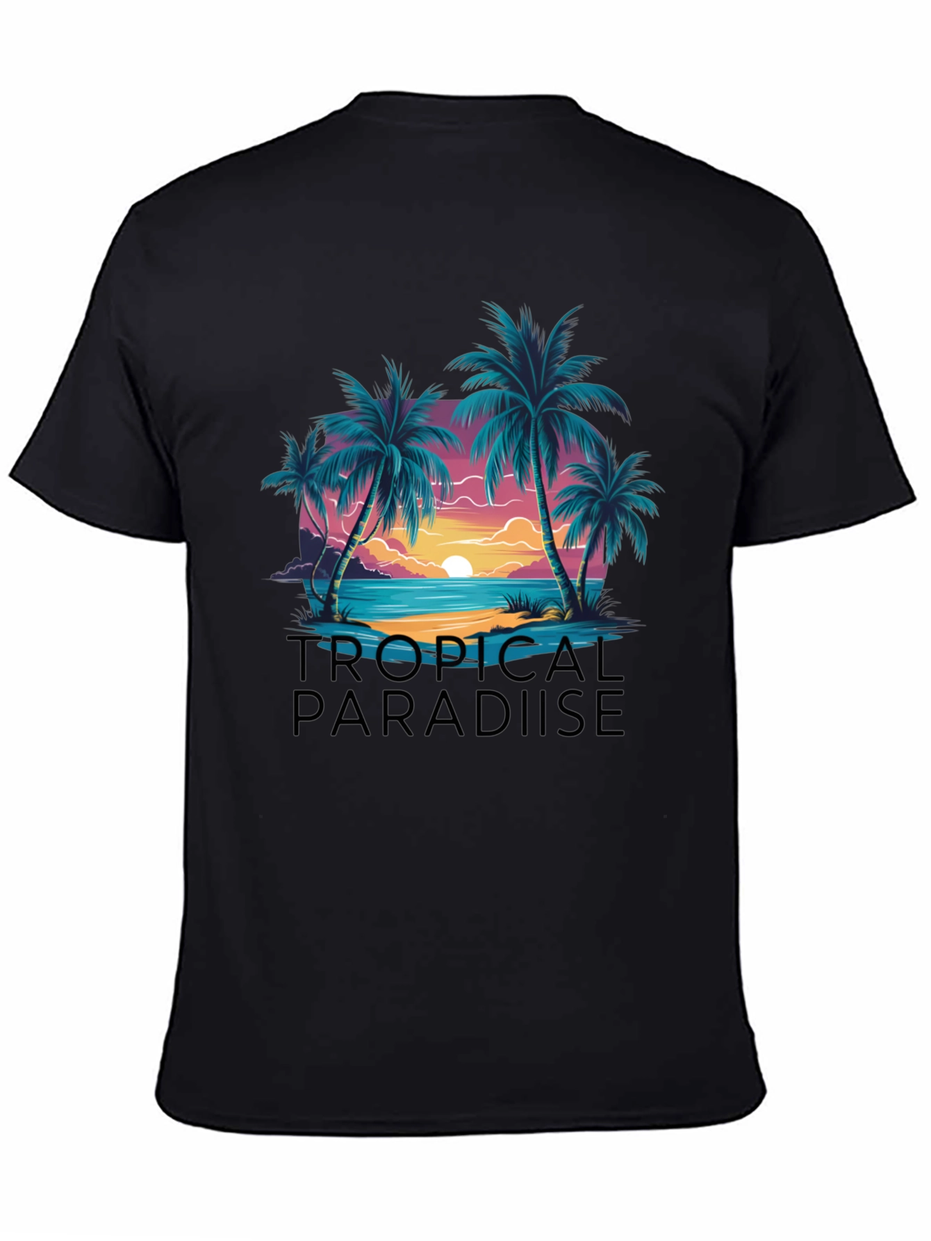 Tropical Paradise Graphic Tee - Island Getaway