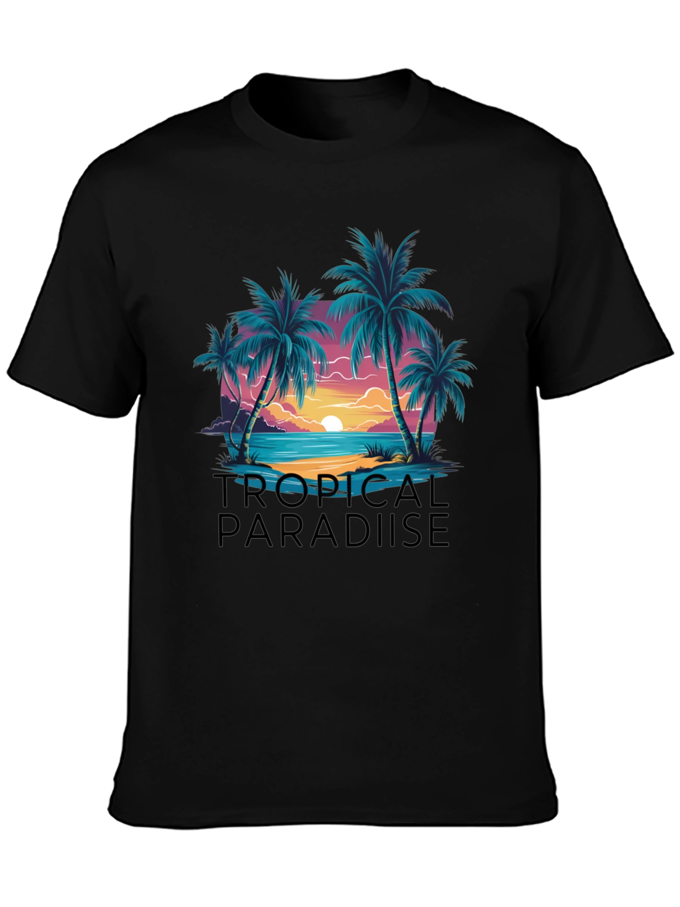 Tropical Paradise Graphic Tee - Island Getaway