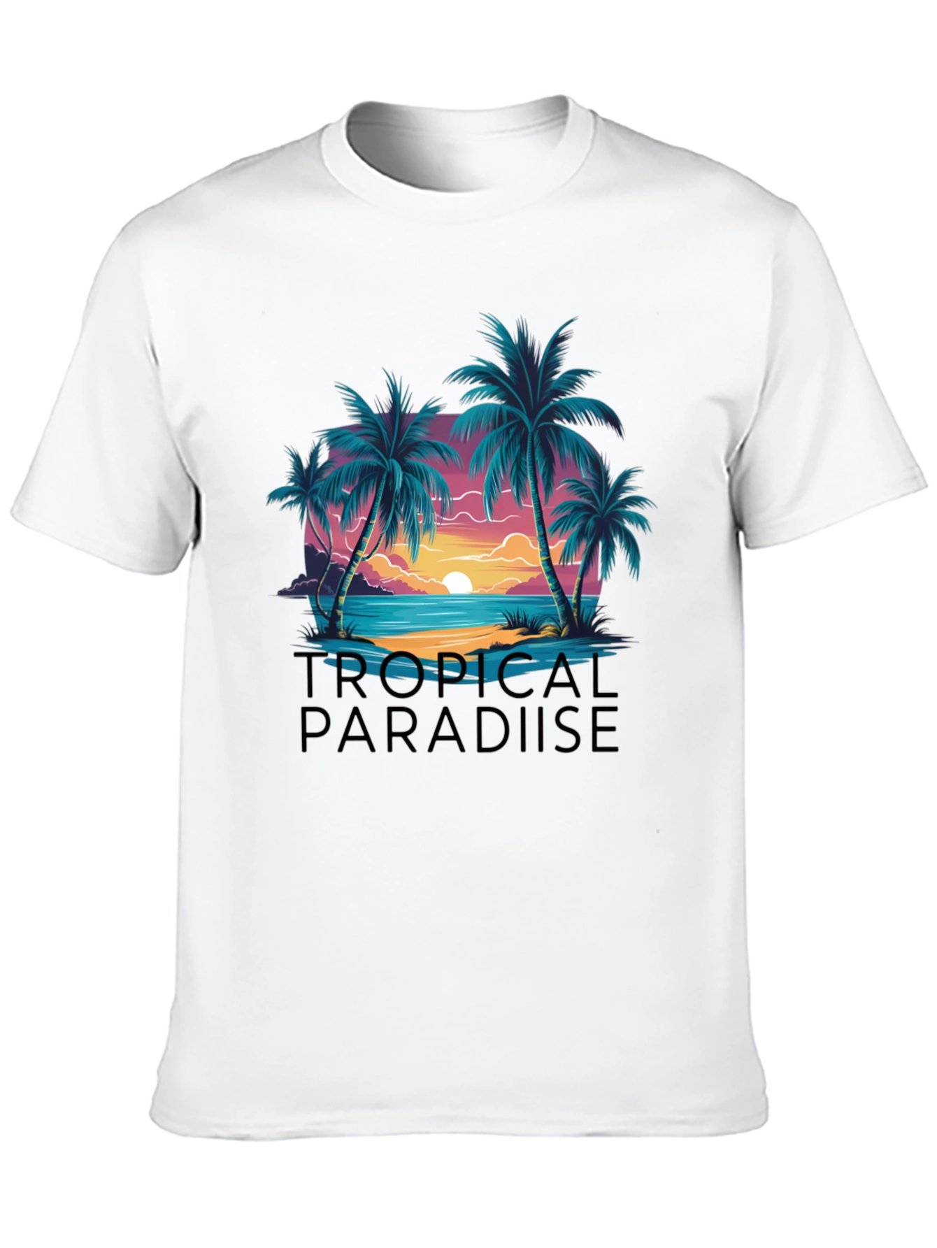 Tropical Paradise Graphic Tee - Island Getaway
