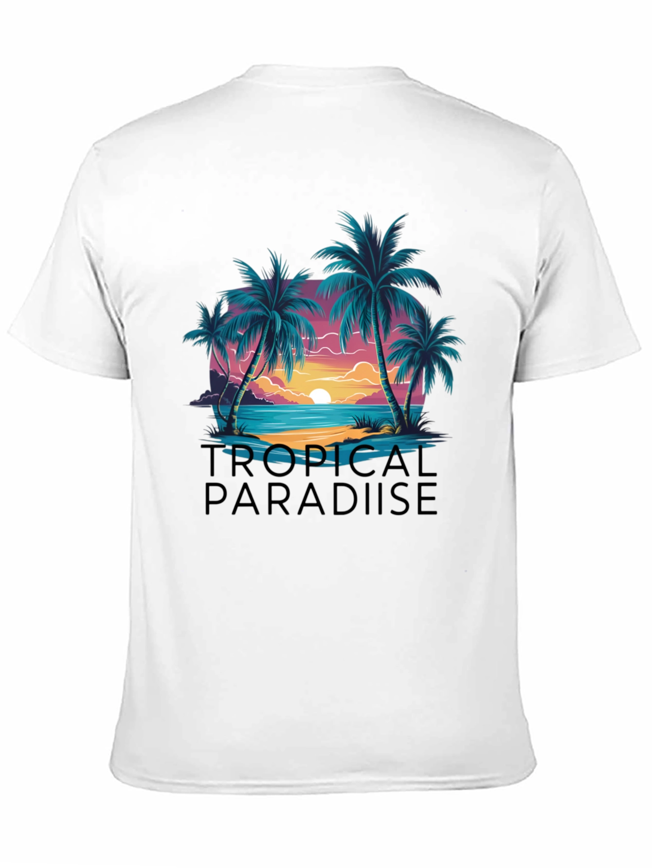 Tropical Paradise Graphic Tee - Island Getaway