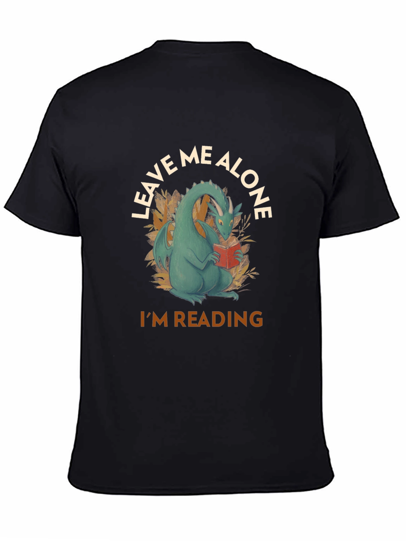 Leave Me Alone Dragon Reading T-Shirt