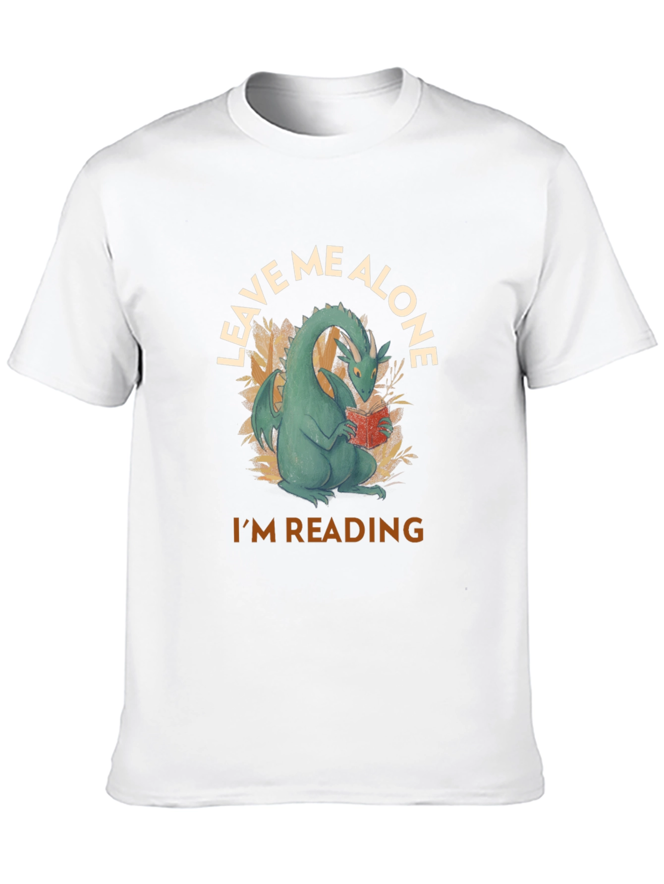 Leave Me Alone Dragon Reading T-Shirt