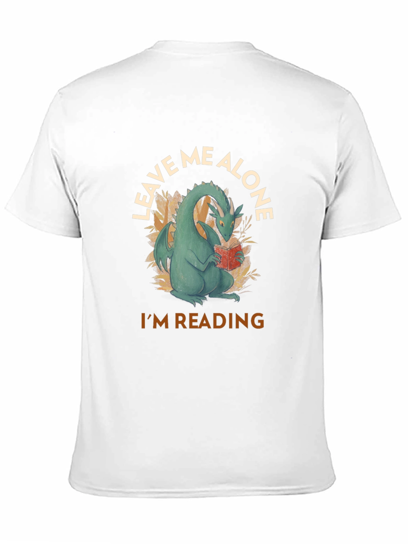 Leave Me Alone Dragon Reading T-Shirt