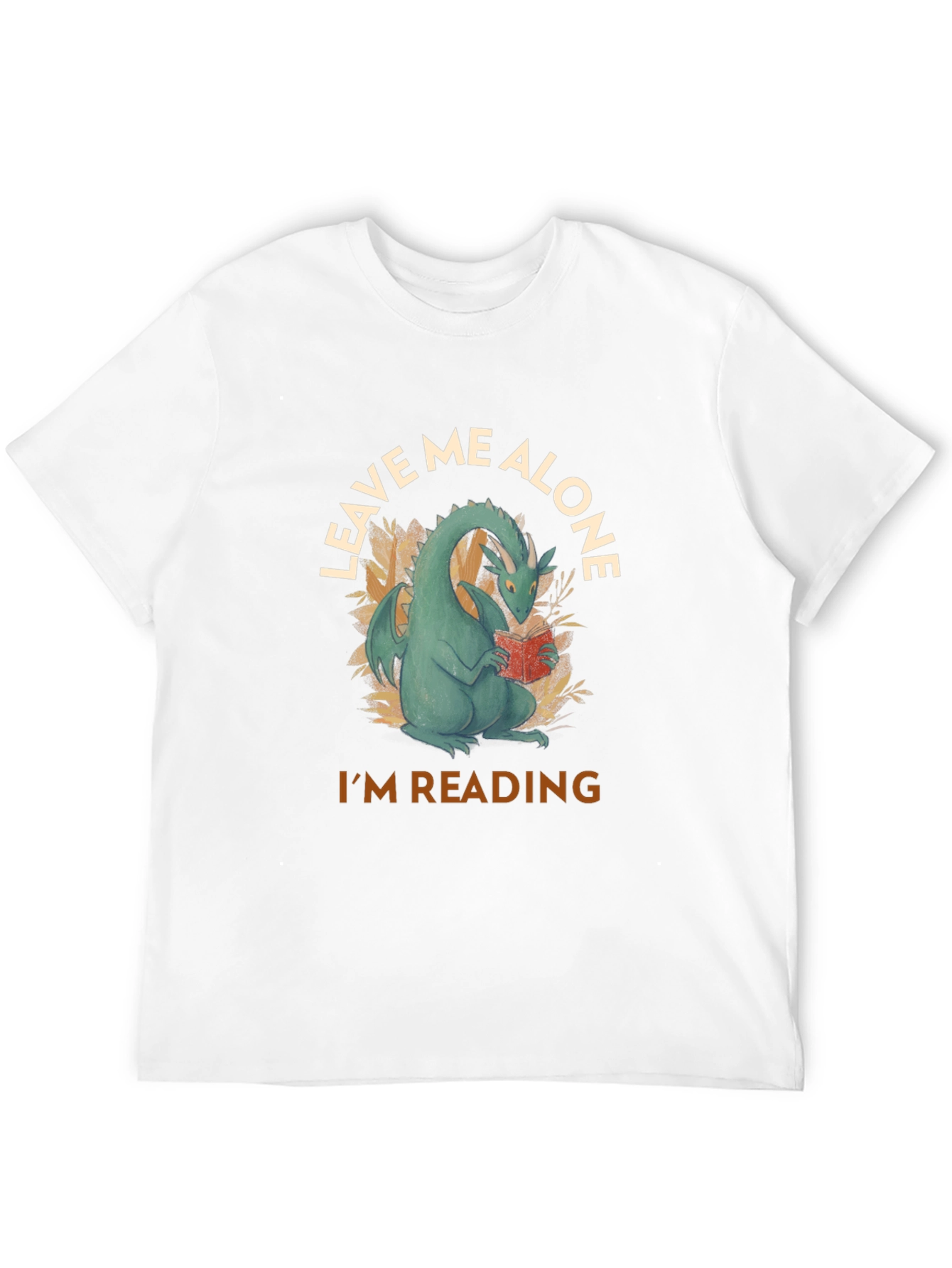 Leave Me Alone Dragon Reading T-Shirt