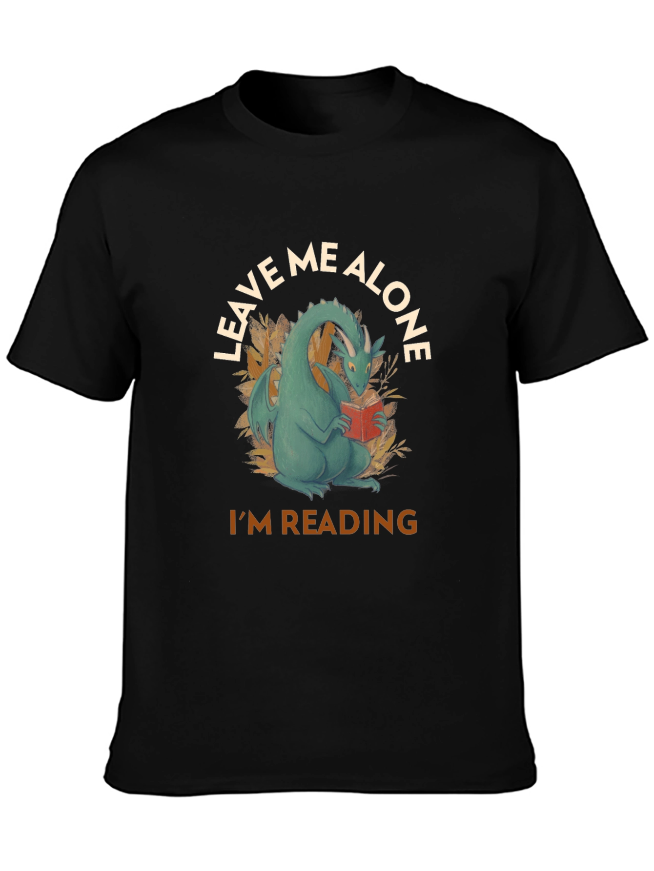 Leave Me Alone Dragon Reading T-Shirt