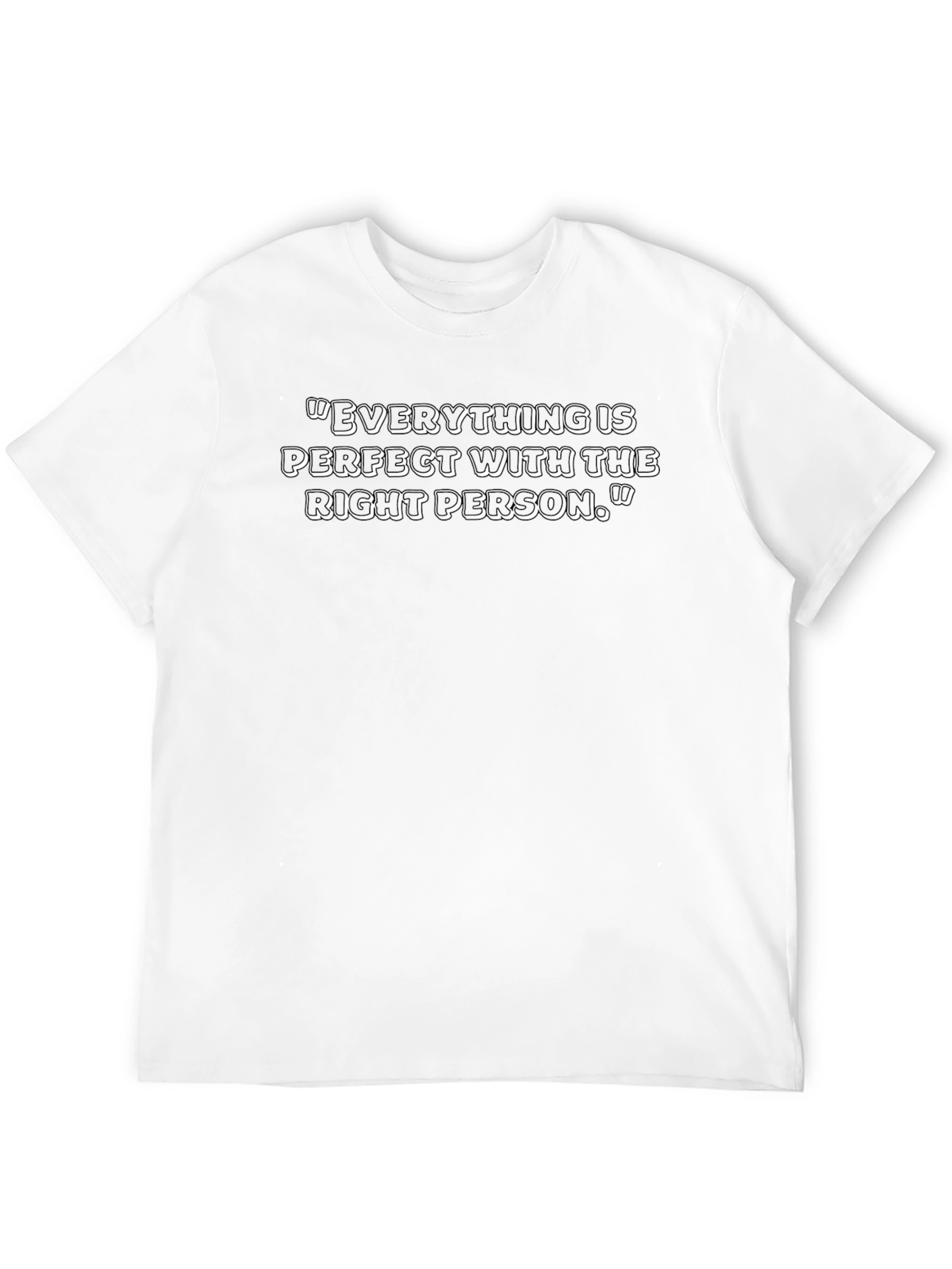 Perfect With the Right Person Black T-Shirt