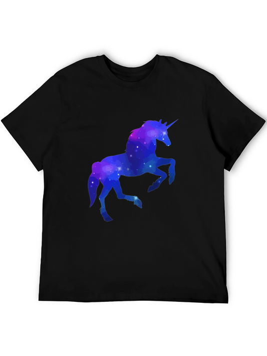 Galaxy Unicorn Black T-Shirt - Cosmic Horse Tee