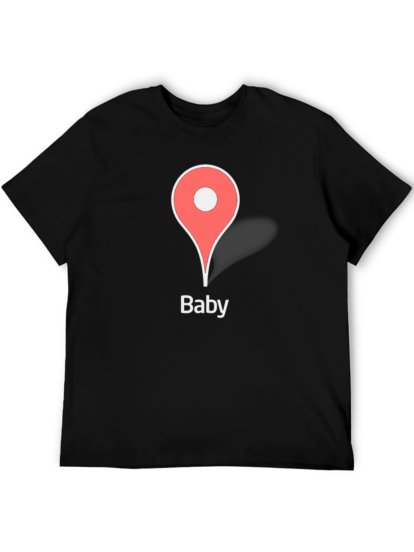 Baby Location Pin Black T-Shirt