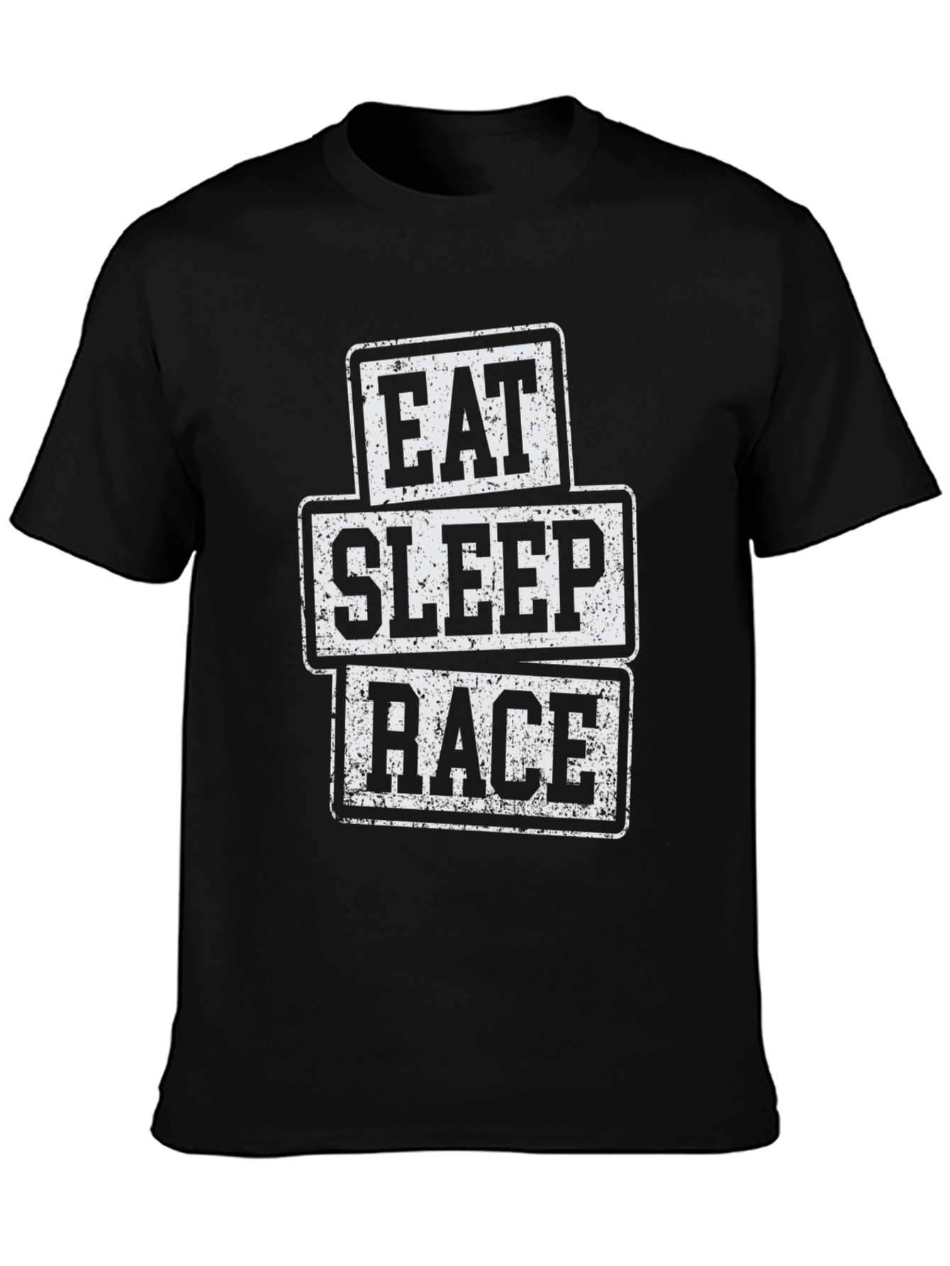 Eat Sleep Race Black Graphic T-Shirt