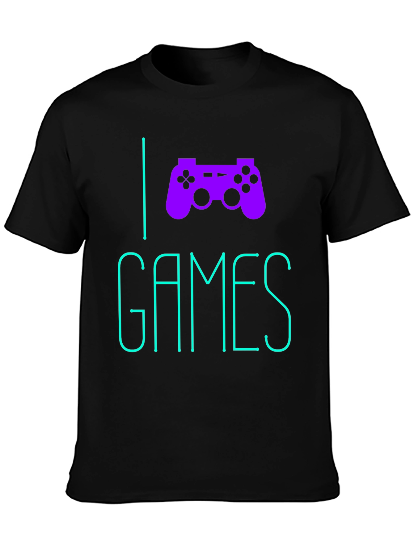 I Love Games Graphic Tee - Black
