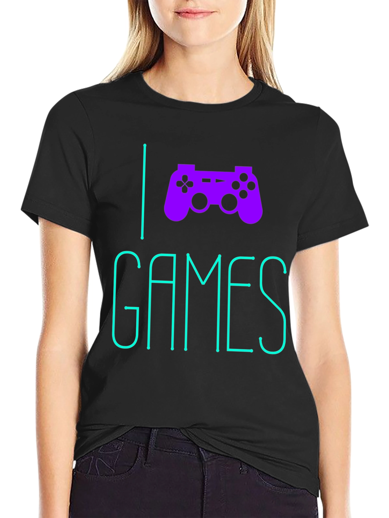 I Love Games Graphic Tee - Black