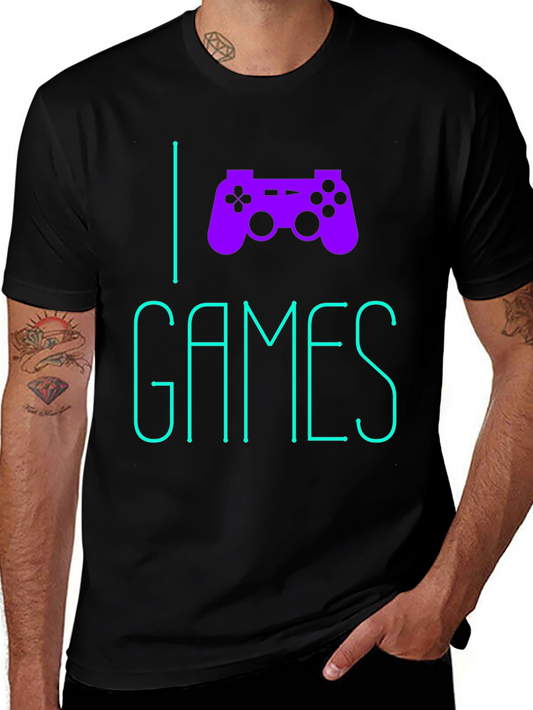 I Love Games Graphic Tee - Black