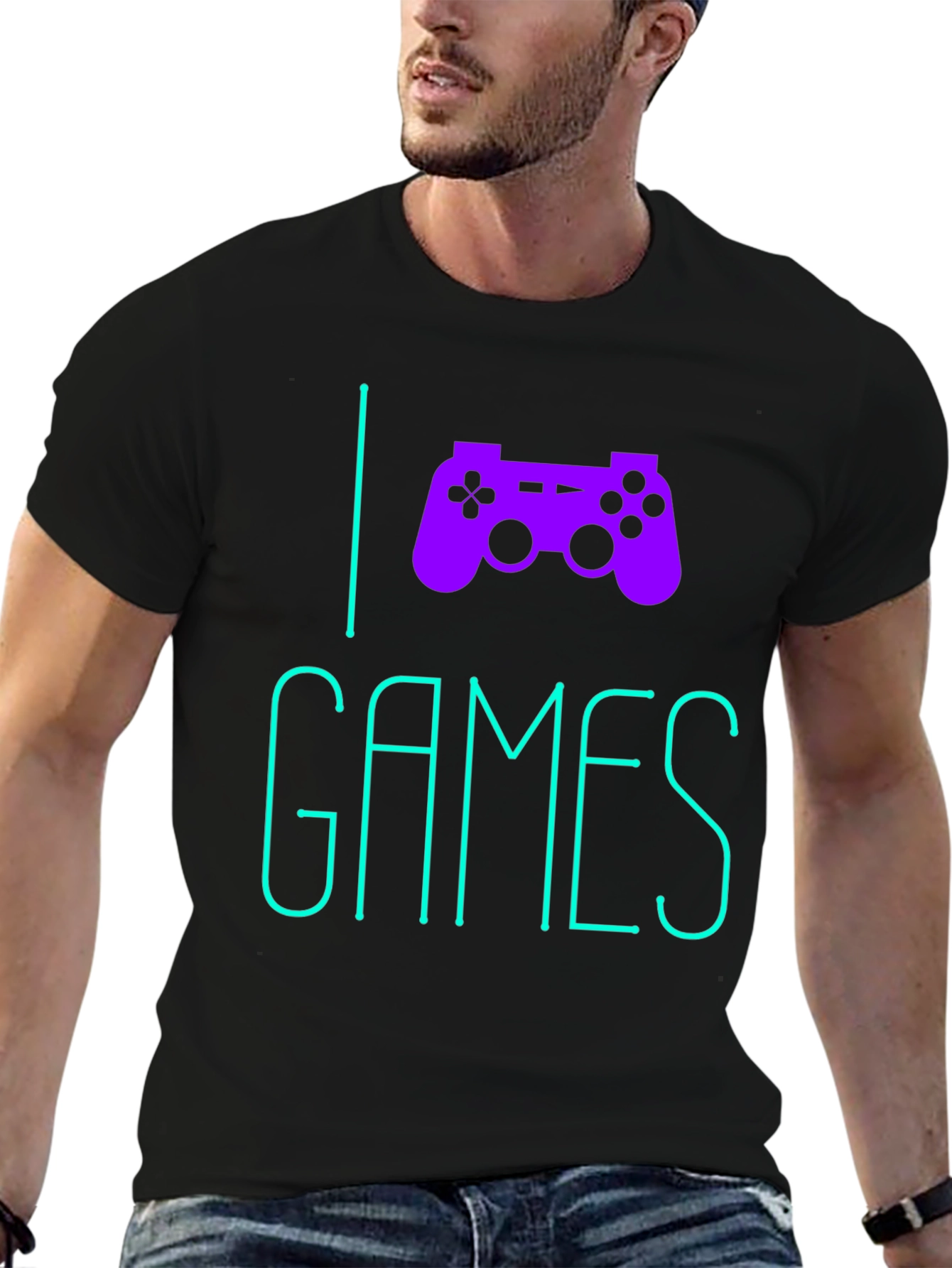 I Love Games Graphic Tee - Black
