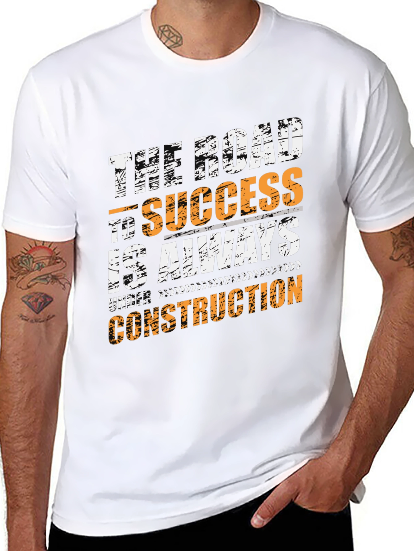 Road to Success Graphic Tee - Always Under Construction