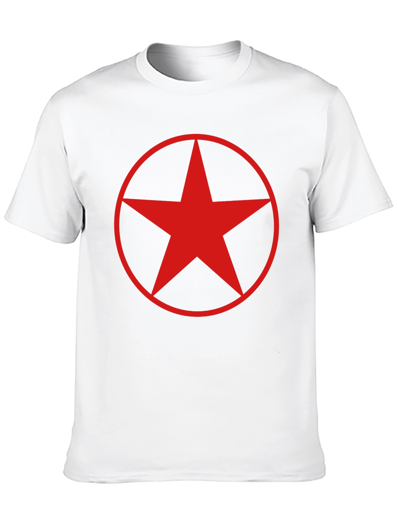 Red Star Circle Black T-Shirt