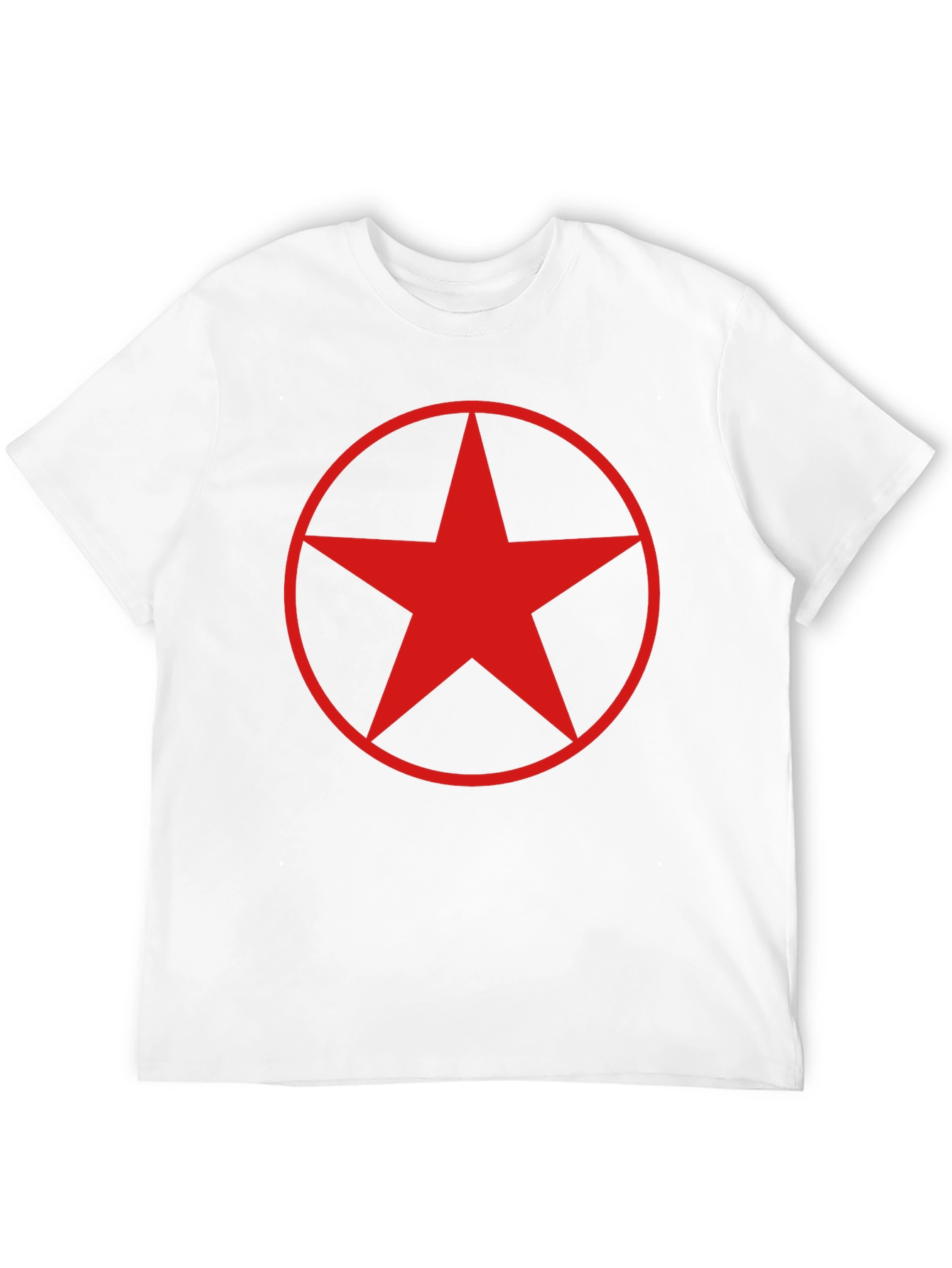 Red Star Circle Black T-Shirt