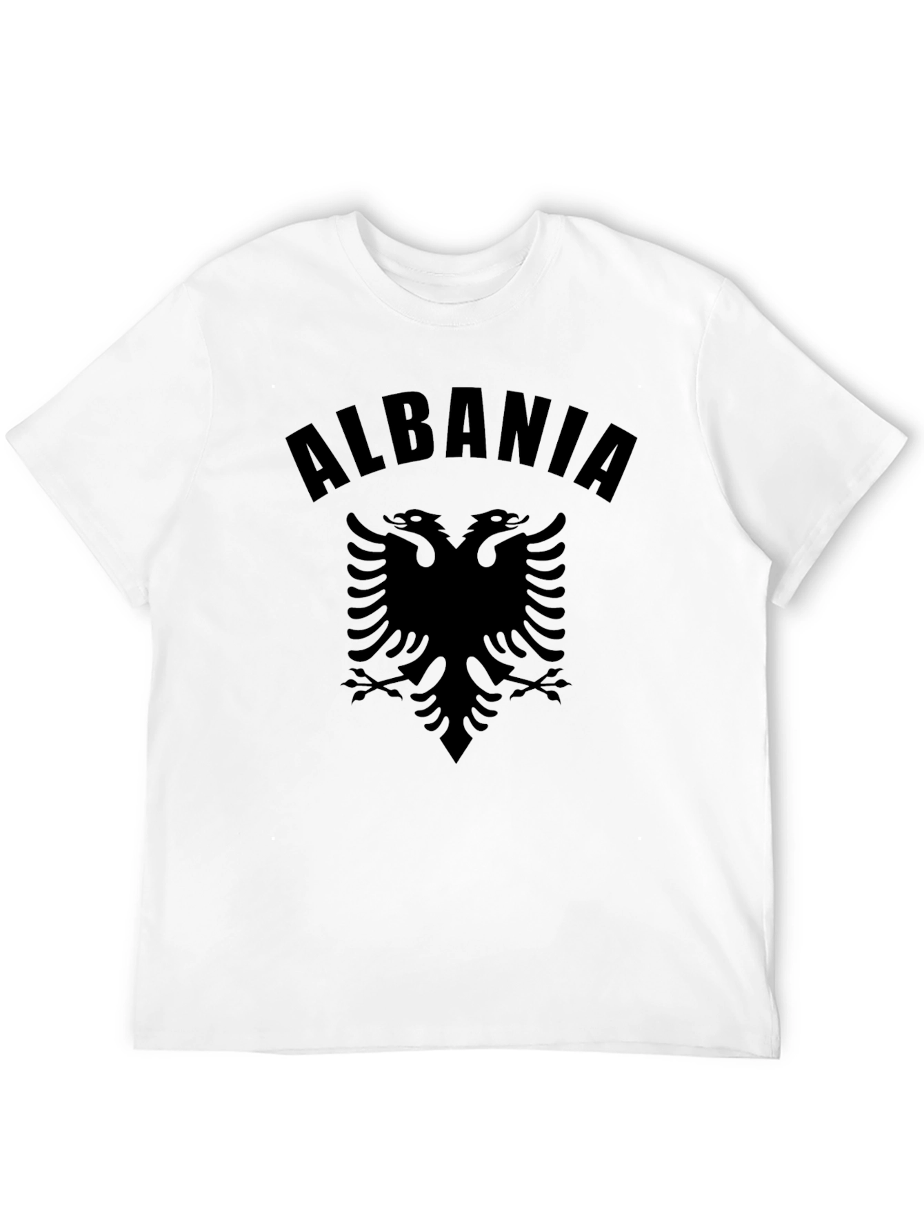 Albania Eagle Black Graphic Tee - Soft Cotton T-Shirt