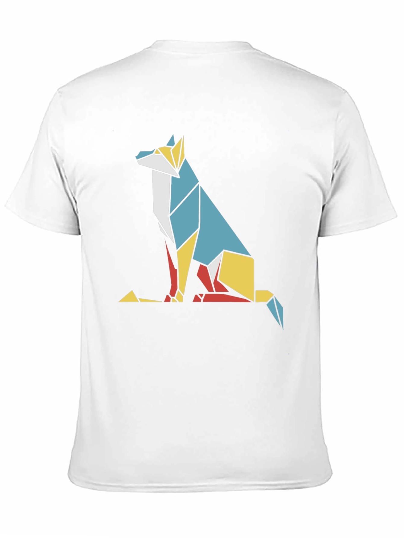 Geometric Fox Graphic Tee - Modern Art Style