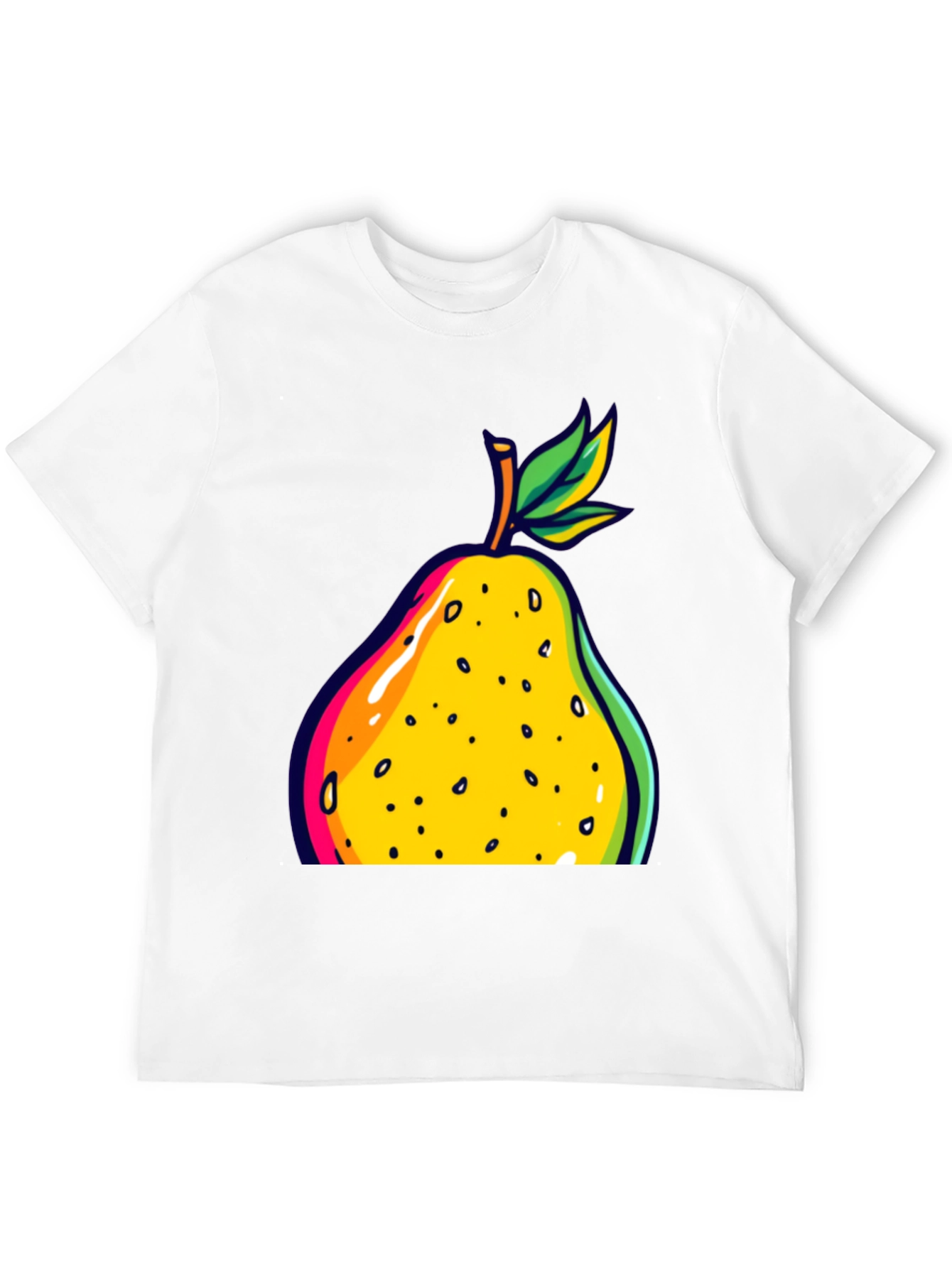 Pear Graphic Black T-Shirt