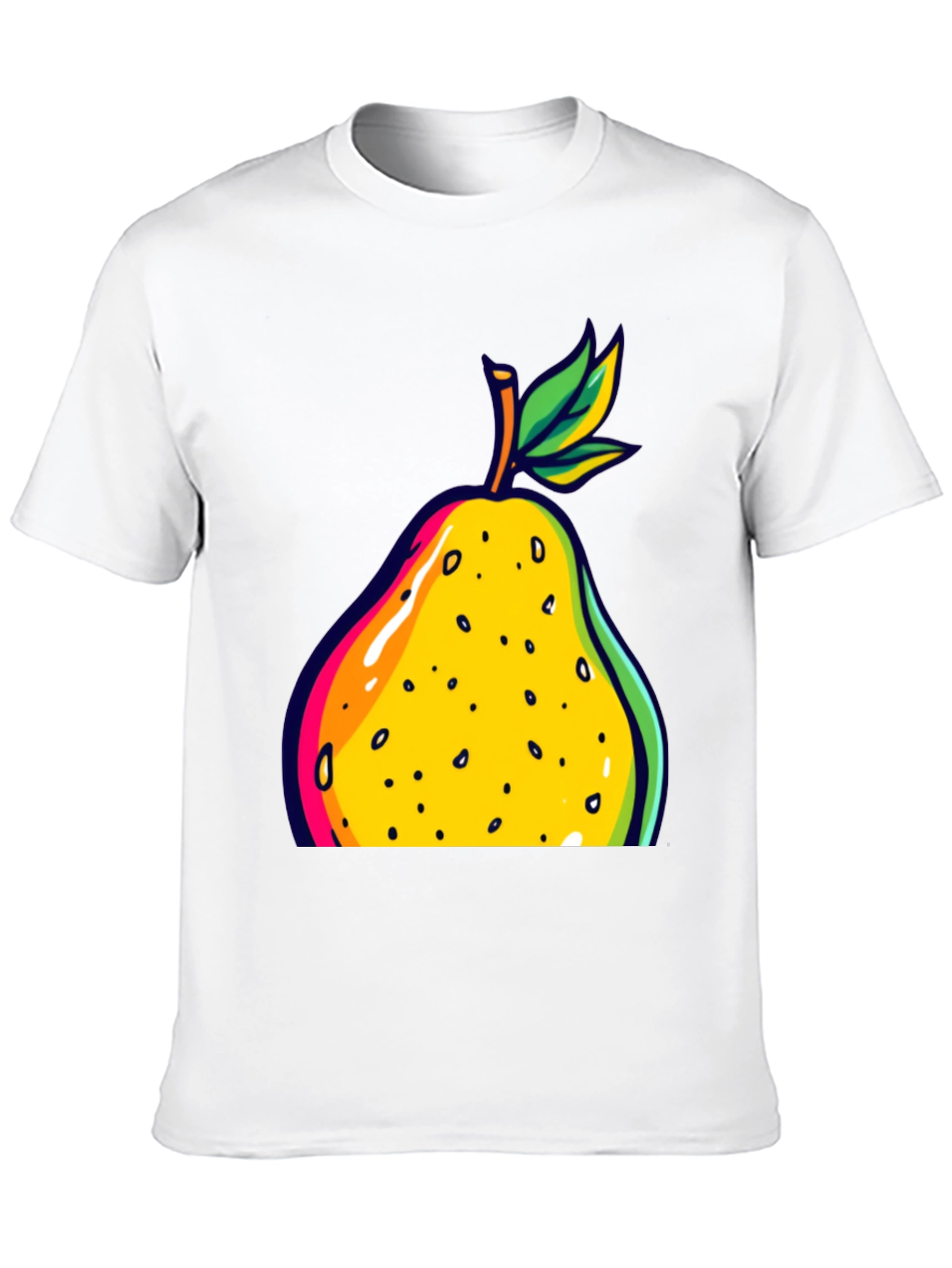 Pear Graphic Black T-Shirt