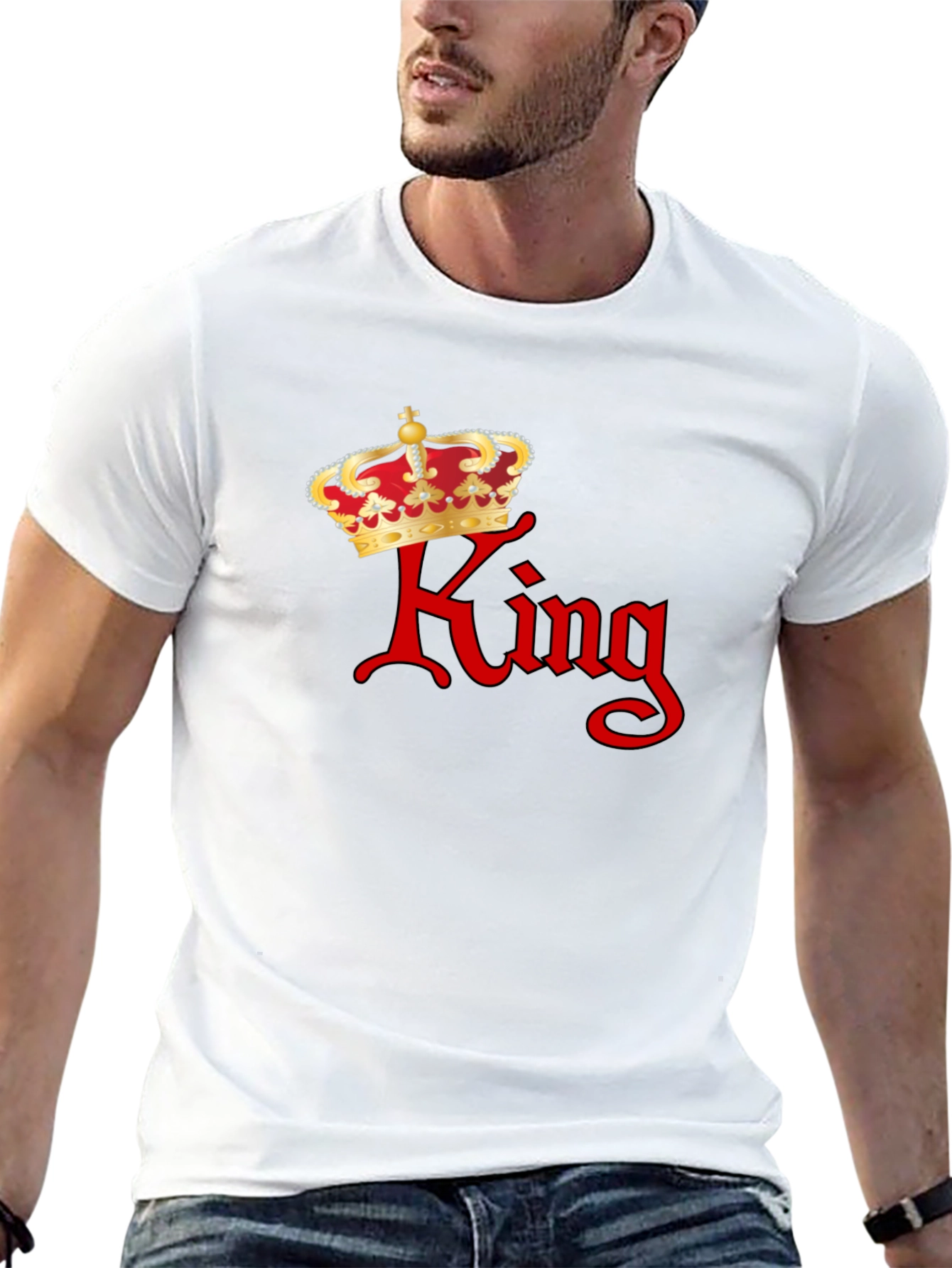 King Crown Graphic Tee - Stylish Mens Black T-Shirt
